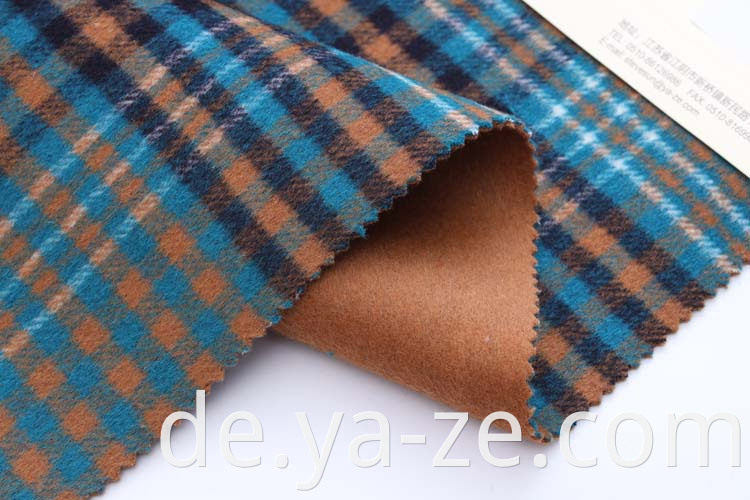 Heißer Verkauf gewebter Doppelgesicht Tweed Plaid Fleece Woll Wollmantel Hersteller Winter Stoff Boucle Rock Tuch